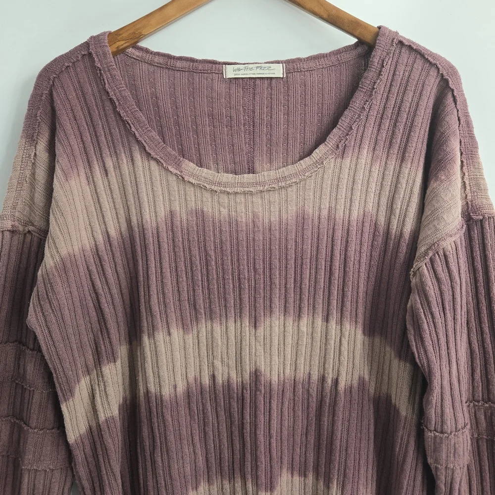 Free People Sunset Tee‎ Chocolate Merlot Long Sleeve